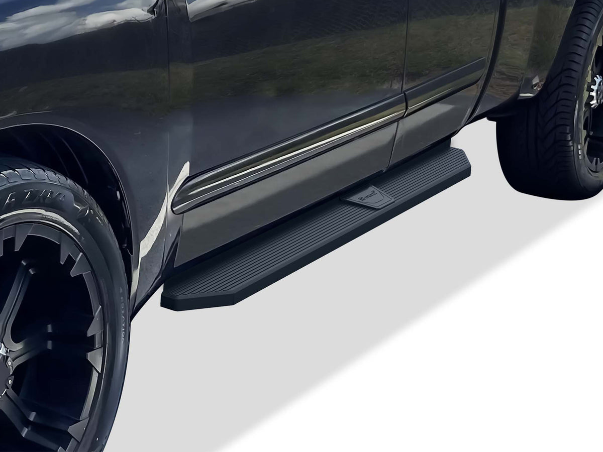 Stainless Steel Both Sides Running Board-H Series 2004-2024 Nissan Titan King Cab (Exl.2016 Models)\ 2017-2019 Nissan Titan XD King Cab IB14RJD9H