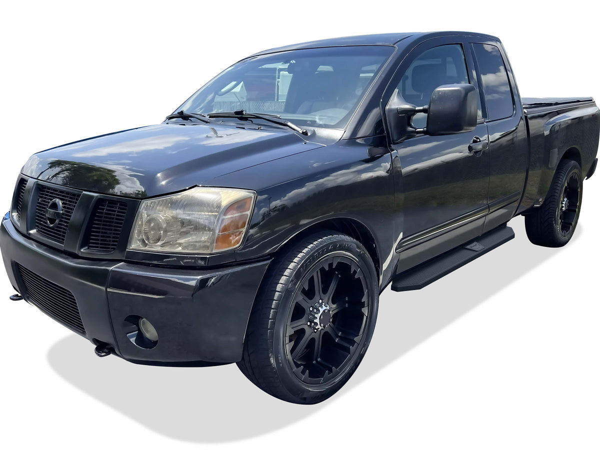 Stainless Steel Both Sides Running Board-H Series 2004-2024 Nissan Titan King Cab (Exl.2016 Models)\ 2017-2019 Nissan Titan XD King Cab IB14RJD9H