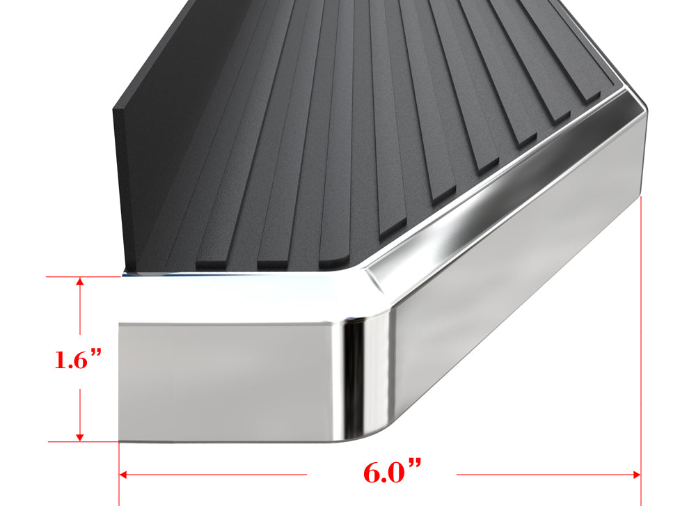 Stainless Steel Both Sides Running Board-H Series 2004-2024 Nissan Titan King Cab (Exl.2016 Models)\ 2017-2019 Nissan Titan XD King Cab IB14RJD9Y