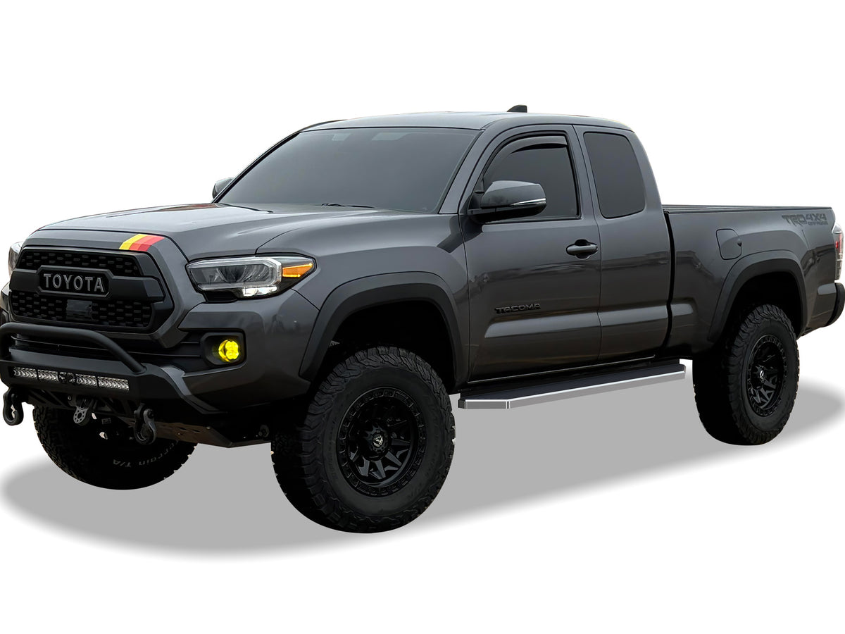 Stainless Steel Both Sides Running Board-H Series W2W 2005-2023 Toyota Tacoma Extended/Access Cab 6 ft Bed IB20PJE6LY