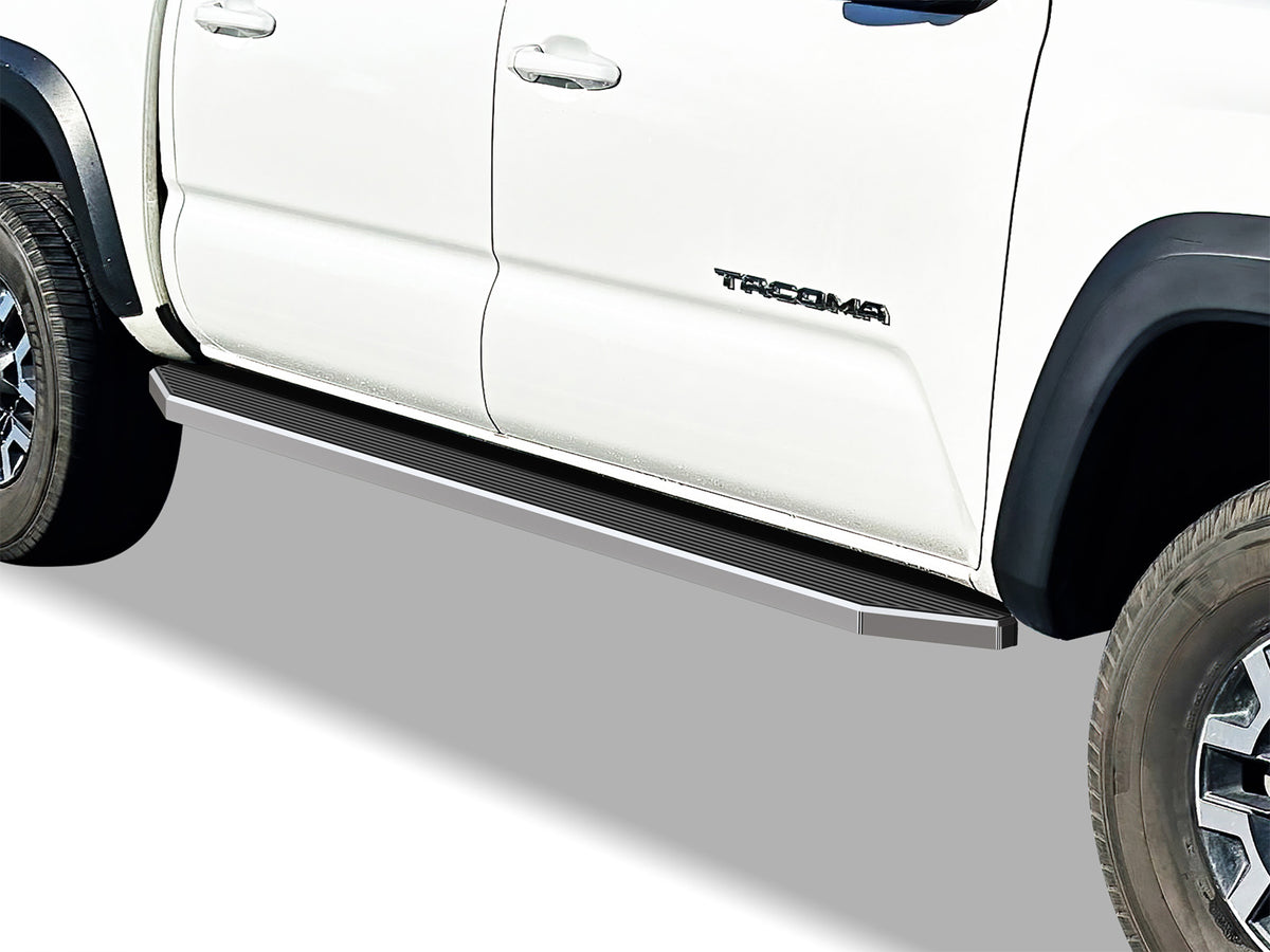 Stainless Steel Both Sides Running Board-H Series W2W 2005-2023 Toyota Tacoma Double Cab/Crew Cab 5 ft Bed IB20PJE8SY