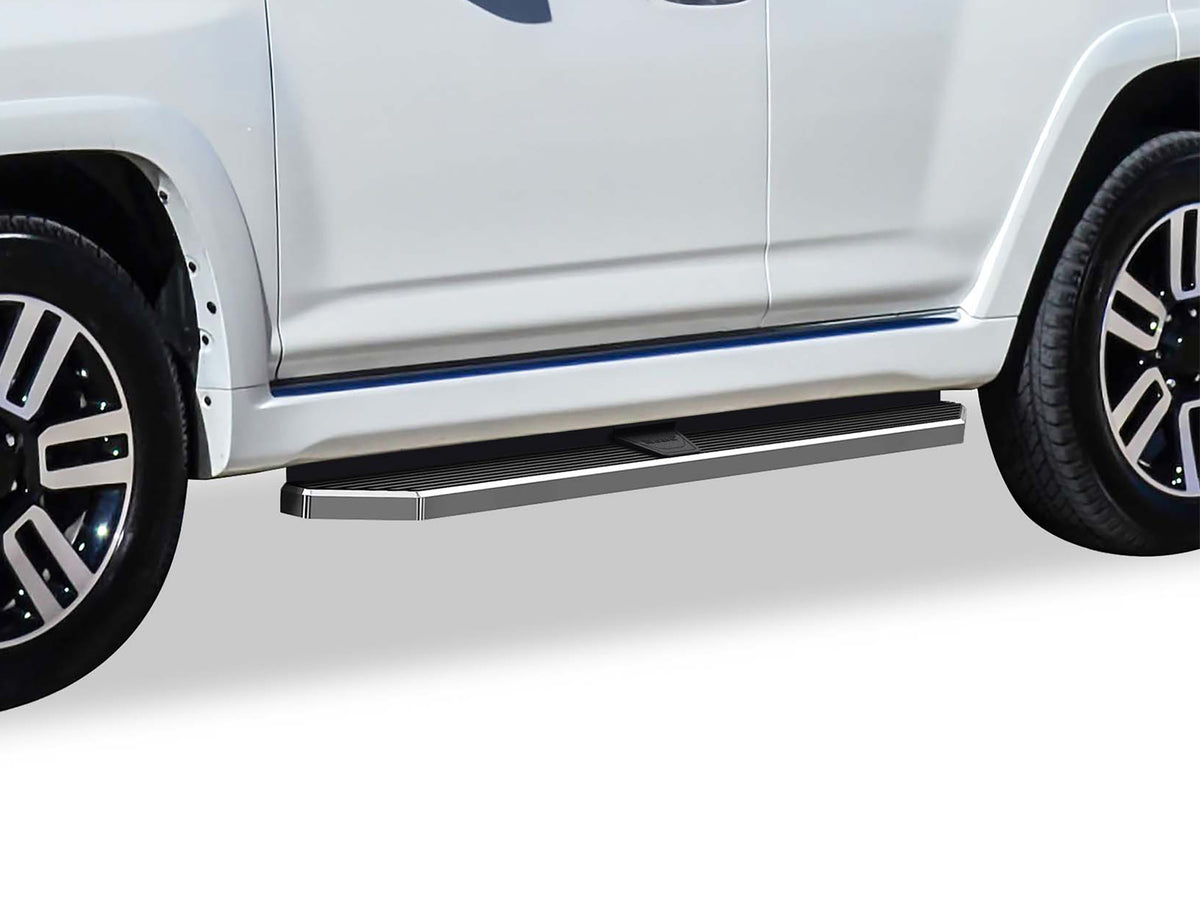 Stainless Steel Both Sides Running Board-H Series 2010-2013 Toyota 4Runner SR5\ 2010-2024 Toyota 4Runner Limited\ 2019-2024 Toyota 4Runner Nightshade Edition\ (Only fit Models with Lower Rocker Panel Extension) IB20RIG4Y