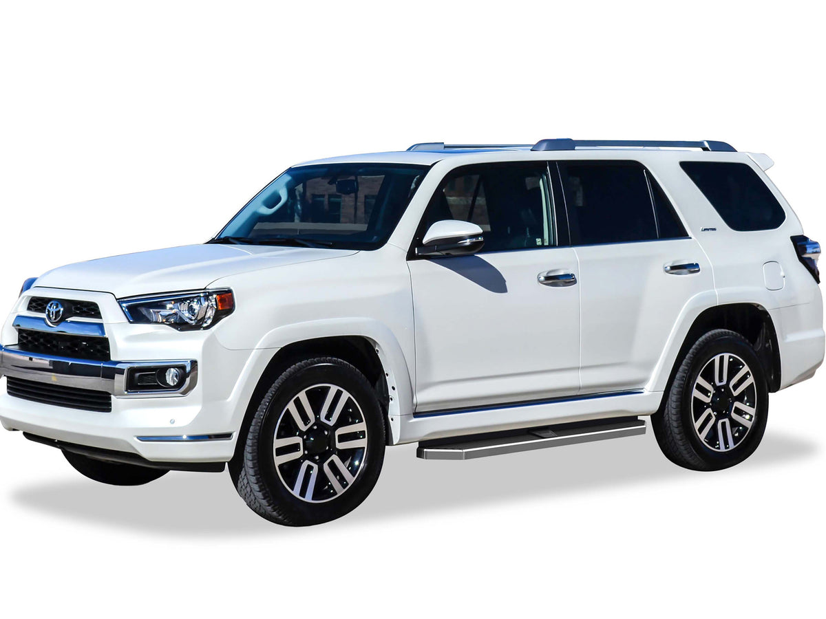 Stainless Steel Both Sides Running Board-H Series 2010-2013 Toyota 4Runner SR5\ 2010-2024 Toyota 4Runner Limited\ 2019-2024 Toyota 4Runner Nightshade Edition\ (Only fit Models with Lower Rocker Panel Extension) IB20RIG4Y