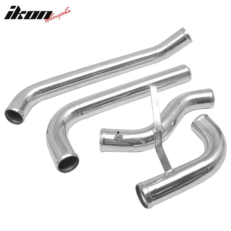 1988-2000 Honda Civic Chrome Blue Intercooler Piping Kits Aluminum