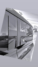 Union Jack Side Window Panel Overlay (Matte Black) - 2020+ Land Rover Defender 110 / 130