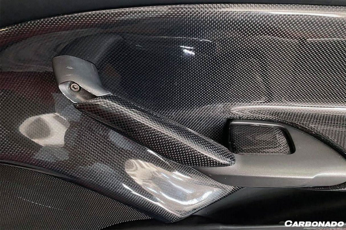 2015-2020 Ferrari 488 GTB Spider OE Style Carbon Fiber Door Handle Interior