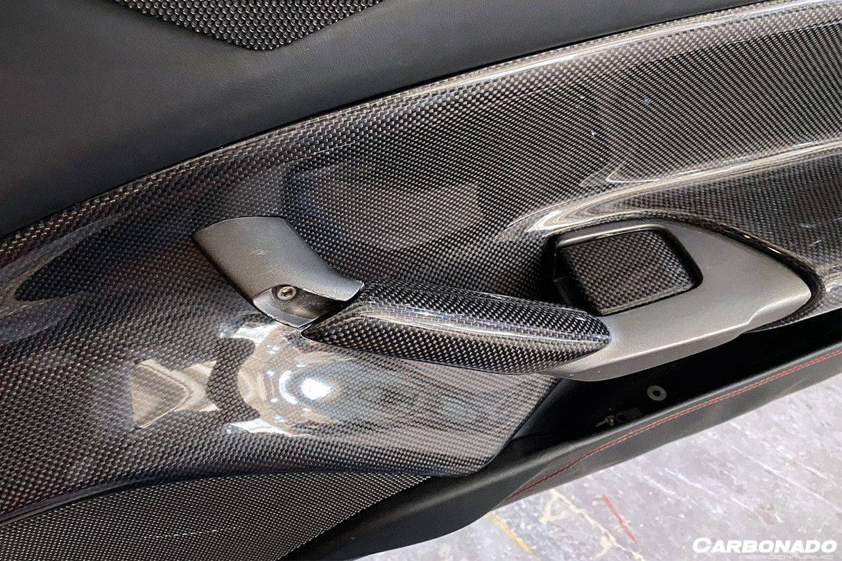 2015-2020 Ferrari 488 GTB Spider OE Style Carbon Fiber Door Handle Interior