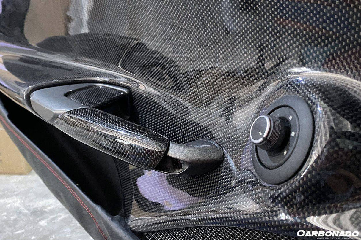 2015-2020 Ferrari 488 GTB Spider OE Style Carbon Fiber Door Handle Interior