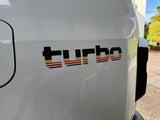 Turbo Retro Style Graphic Fender Decals (Pair) - Universal