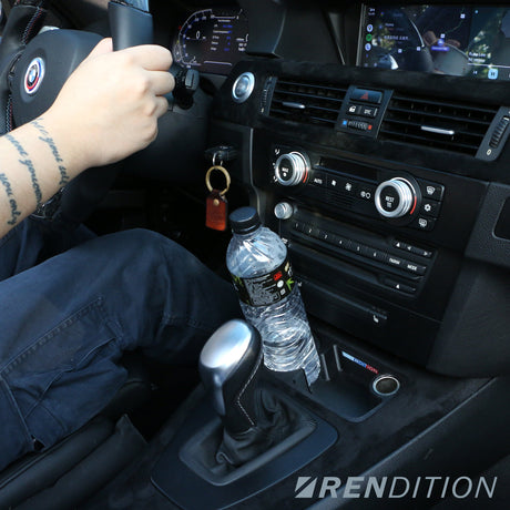 BMW E9X FRONT CUPHOLDER + 12V SOCKET - K2 Industries