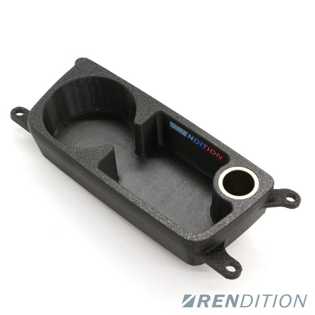BMW E9X FRONT CUPHOLDER + 12V SOCKET - K2 Industries