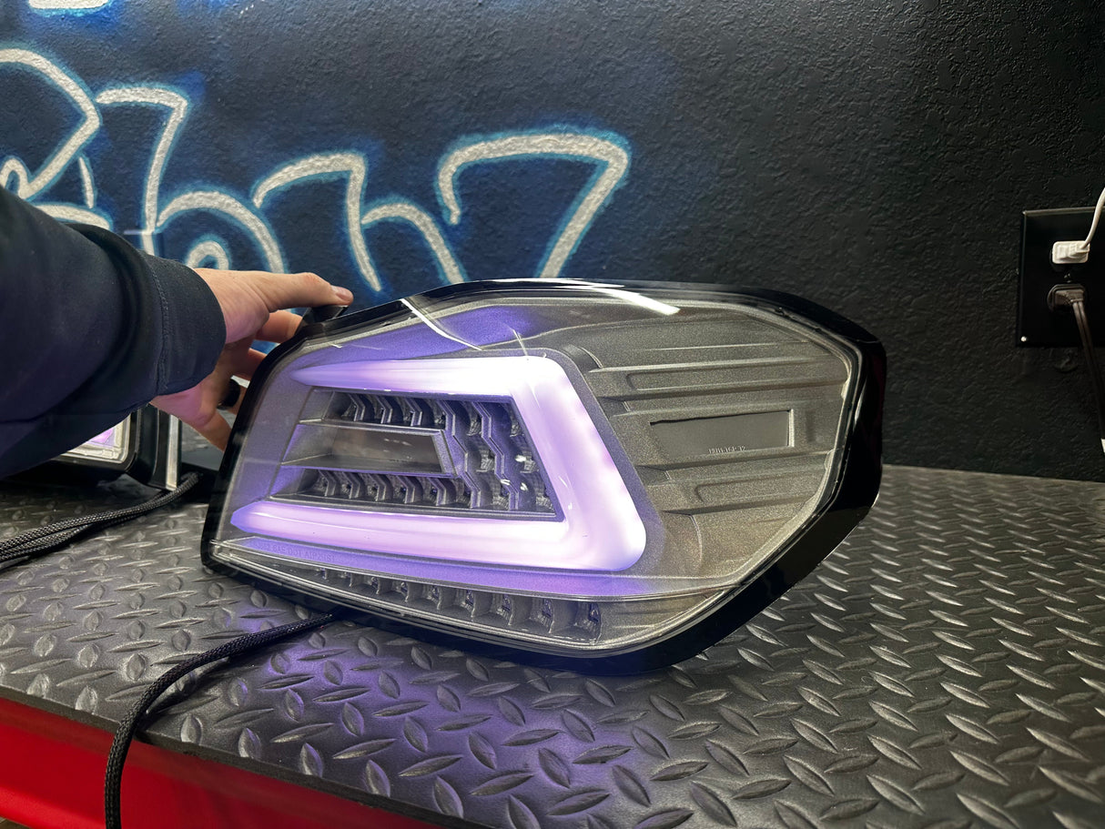 NTXGlow Clear Color Shifting Spec D Tail Lights (2015-2021 Subaru WRX)