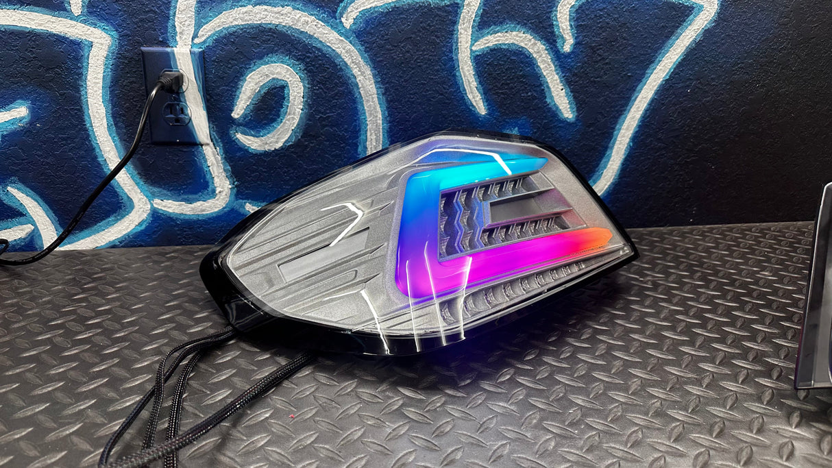 NTXGlow Clear Color Shifting Spec D Tail Lights (2015-2021 Subaru WRX)