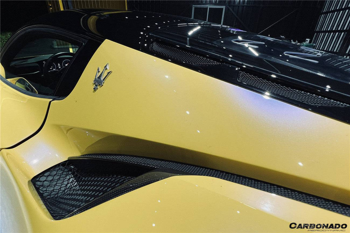 2020-UP Maserati MC20 MCPura Dry Carbon Fiber Quarter Panel Side Vent Scoops
