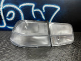 1996-2000 Honda Civic 2d Coupe Ek Jdm Clear 4pcs Rear Tail Light