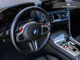 AutoTecknic Replacement Carbon Steering Wheel Top Cover - F91/ F92/ F93 M8