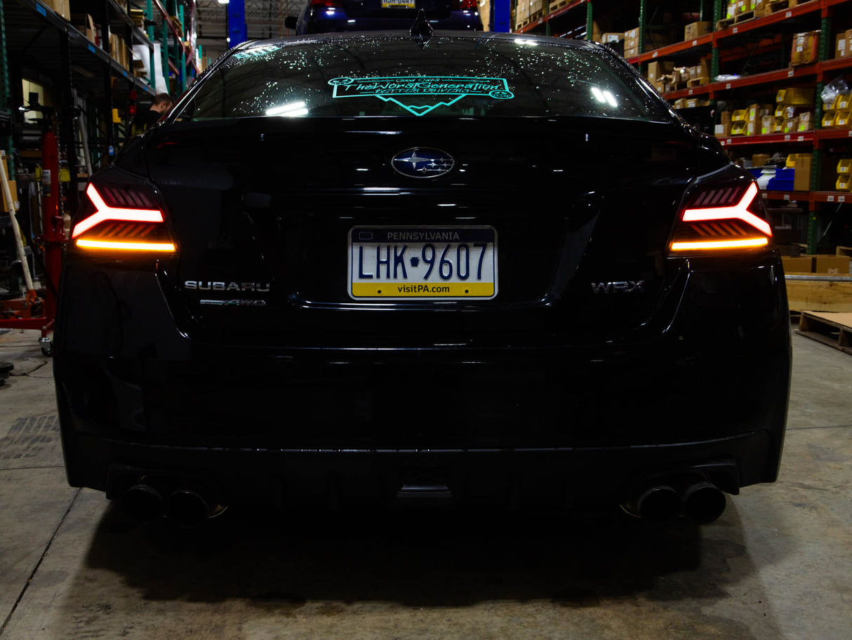 OLM Y-Spec LED Taillights (Smoke Lens  Red Optic) - 2015-2021 WRX / STI