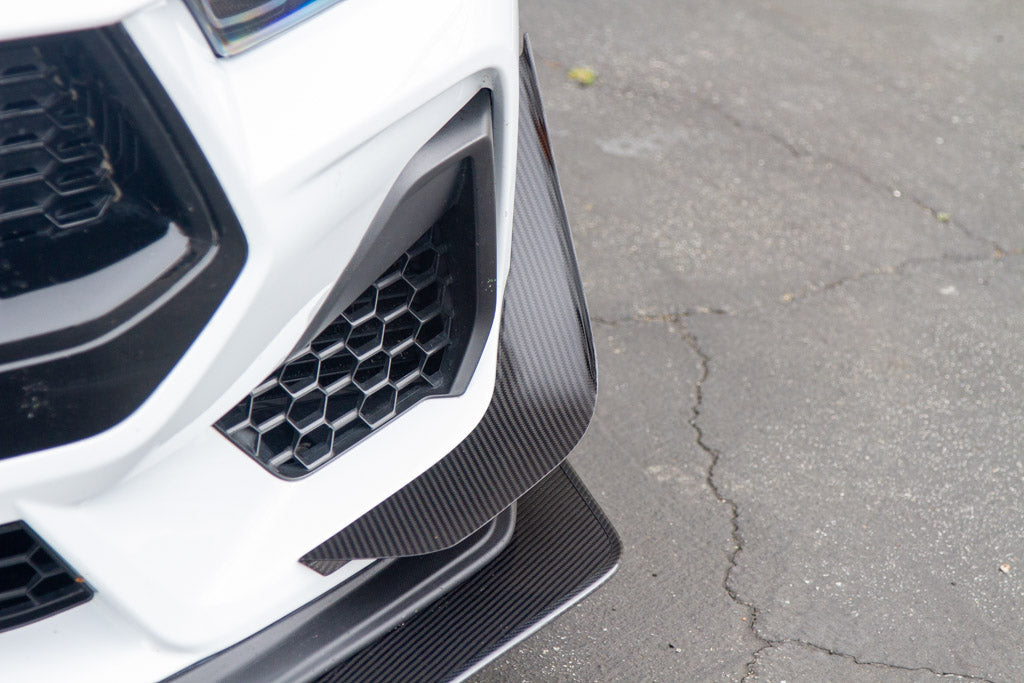 Ford Mustang GT S650 Carbon Fiber Front Bumper Canards 2024 - Current (does not fit Dark Horse bumper)