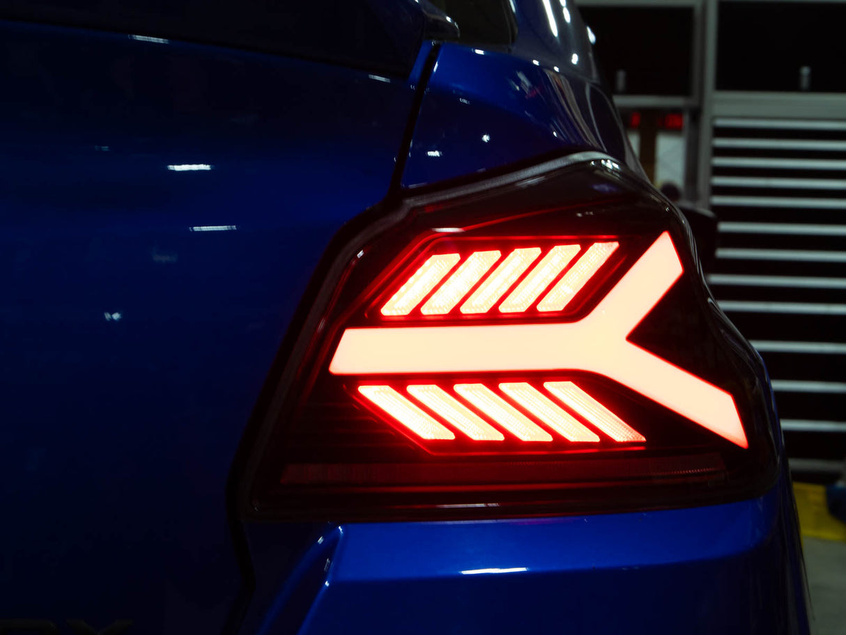 OLM Y-Spec LED Taillights (Smoke Lens  Red Optic) - 2015-2021 WRX / STI