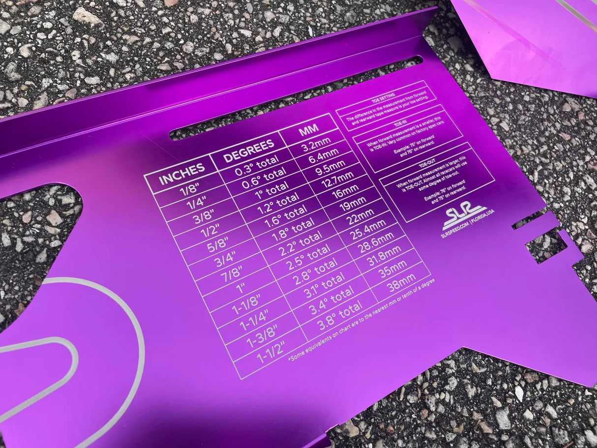SLR Toe Tracking Alignment Plates for Racing & Drifting