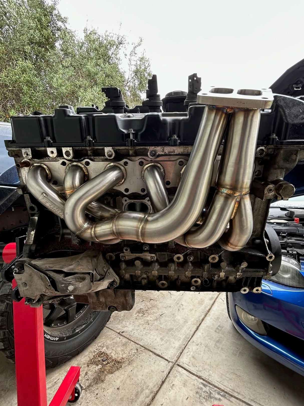 T3 T4 Top Mount Twin Scroll Single Turbo Exhaust Manifold N54 135i 335i 535i Z4