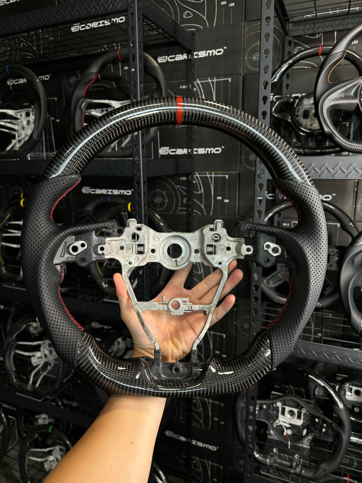Carismo Steering Wheel For Toyota Camry (Gen 8) - Sport - Gloss Carbon - Perforated Leather