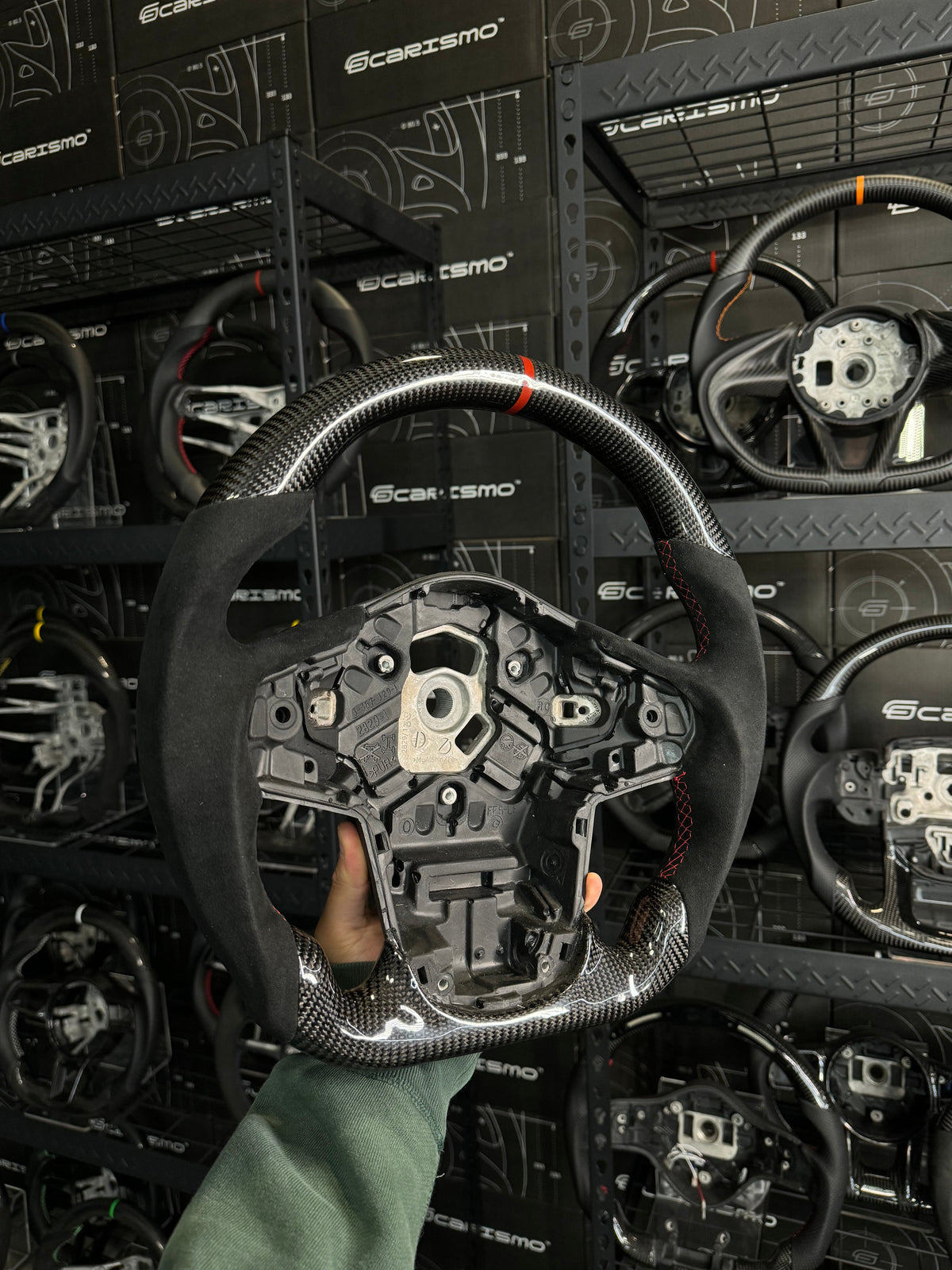 Carismo Steering Wheel For Toyota Supra (MKV) - Sport - Gloss Carbon - Alcantara