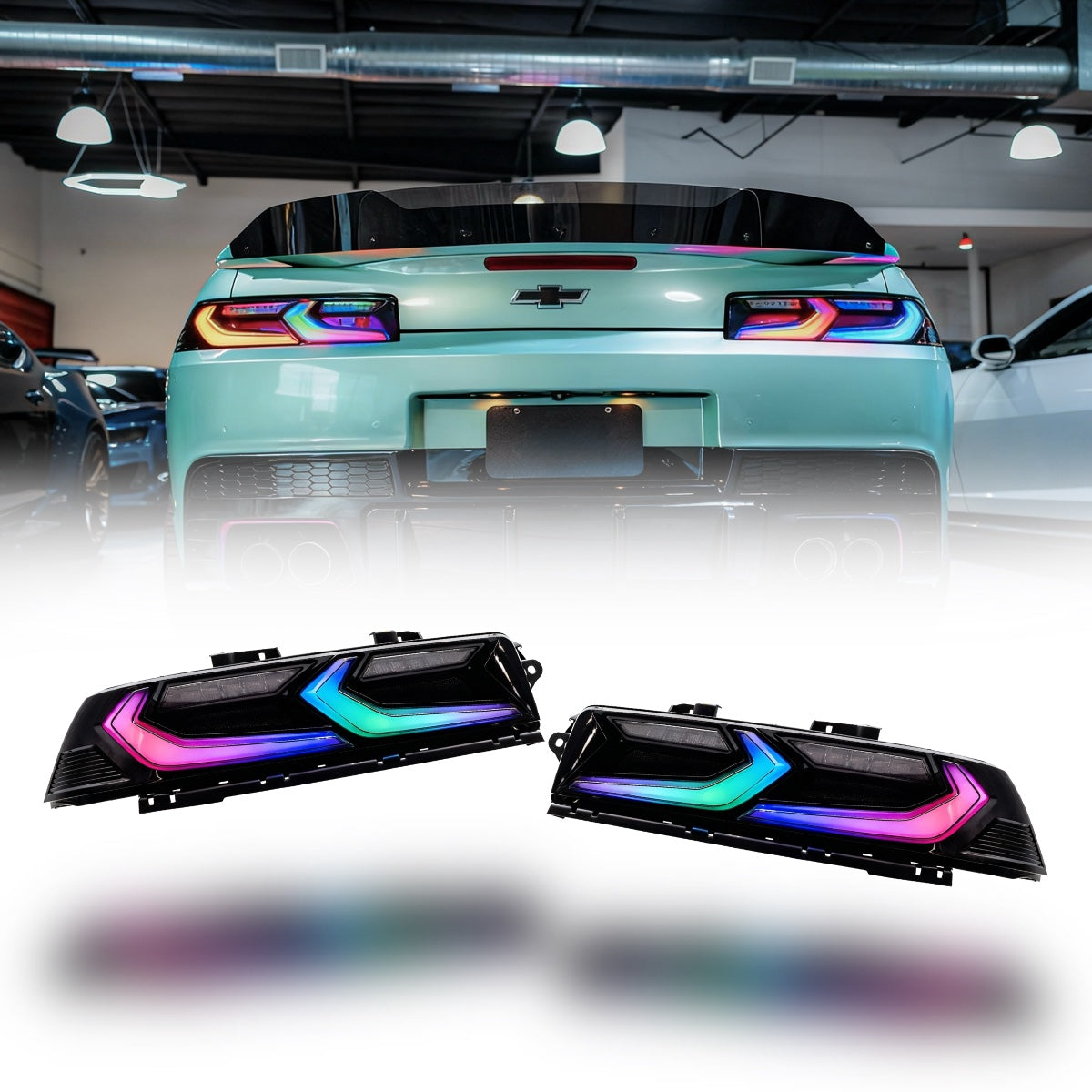 2014-2015 Chevy Camaro Umbra LED Taillights – Gloss Black/Smoke Lens