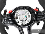 AutoTecknic G8X LCI Alcantara Steering Wheel - G8X M2/ M3/ M4