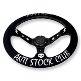 Anti-Stock Suede Steering Wheel + Short Hub Adapter for 83-04 Ford Mustang / 89-92 Ford Ranger