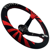 Red Rising Sun Suede Steering Wheel + Hub Kit For Nissan Datsun 280Z 260Z 240Z 620 510 C10