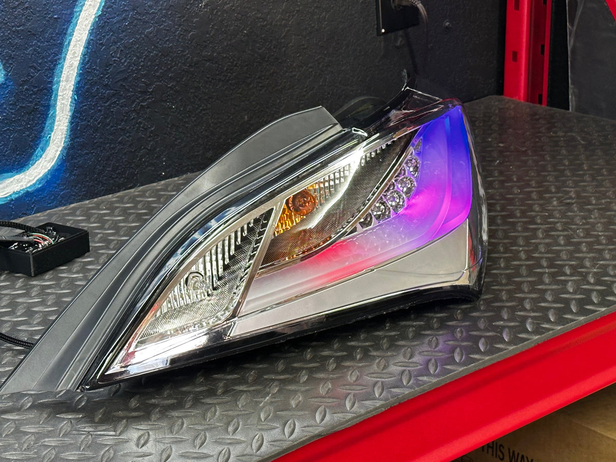 NTXGLOW clear RGB tail lights (10 - 16 hyundai genesis coupe) - eagle eyes