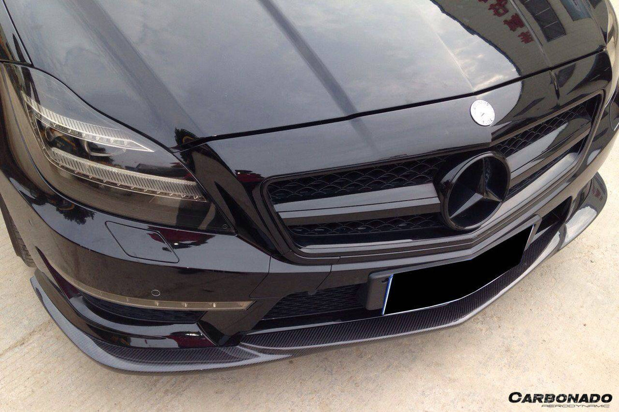 2011-2013 Mercedes Benz W218 CLS63 AMG BKSS Style Carbon Fiber Front Lip