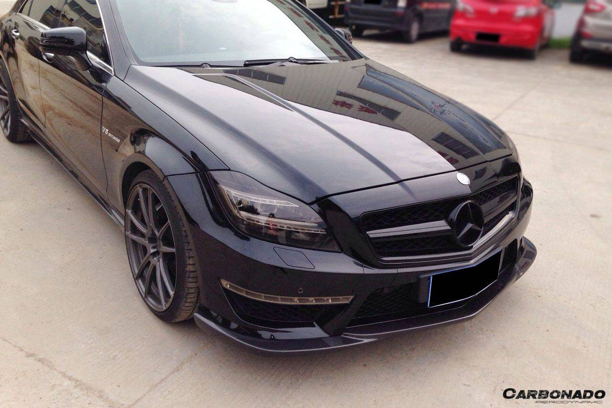 2011-2013 Mercedes Benz W218 CLS63 AMG BKSS Style Carbon Fiber Front Lip