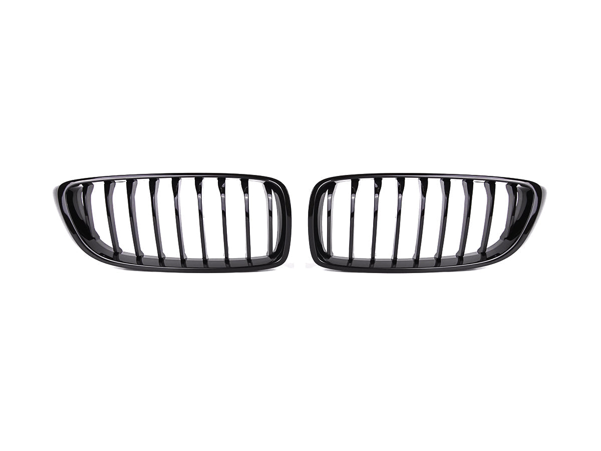 AutoTecknic Gloss Black Front Grille Set - BMW F32/ F36 4-Series