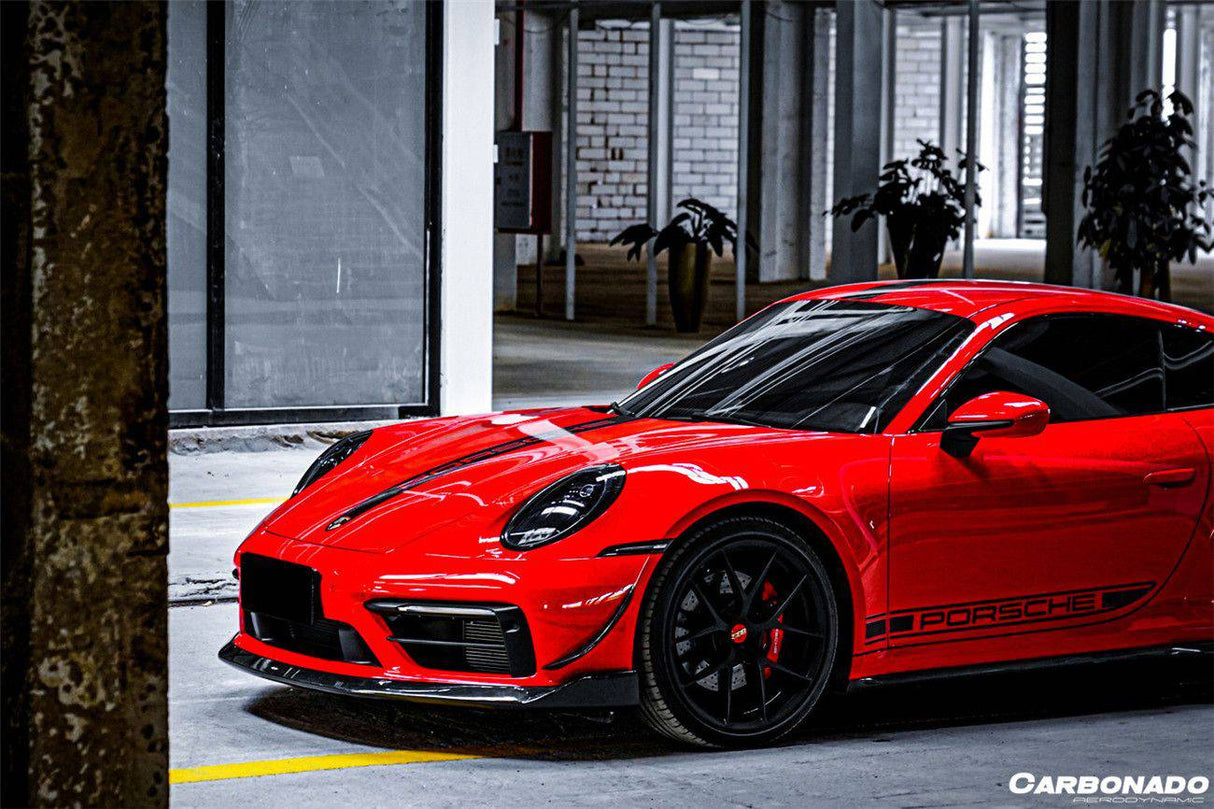 2019-2024 Porsche 911 992 Carrera Targa Sport Design Bumper WP Style Dry Carbon Fiber Front Lip