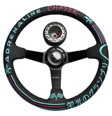 Leather 350mm Steering Wheel Hub Adapter Kit For 96-06 Civic, Prelude, S2000, Accord, RSX USA