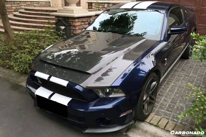 2010-2014 Ford Mustang GT500 Black Momba BC1 Style Hood
