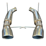 Dual Stainless Axle-Back Exhaust Muffler System Kit 13-14 Ford Mustang GT 5.0L