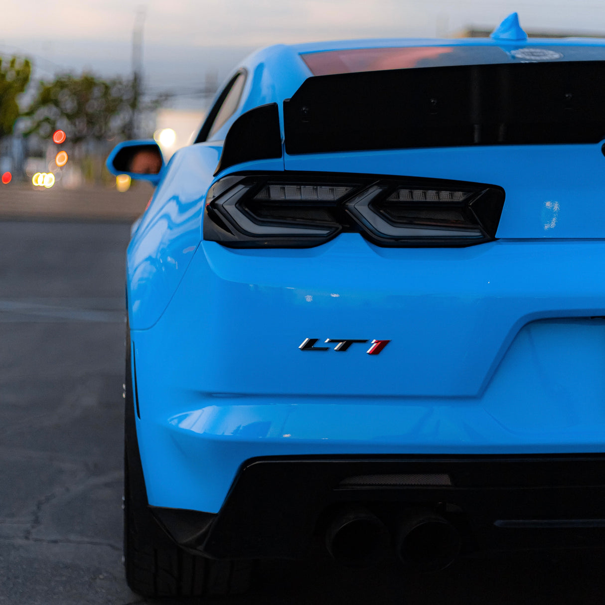 2019-2025 CHEVY CAMARO UMBRA LED TAILLIGHTS GLOSS BLACK/SMOKE LENS