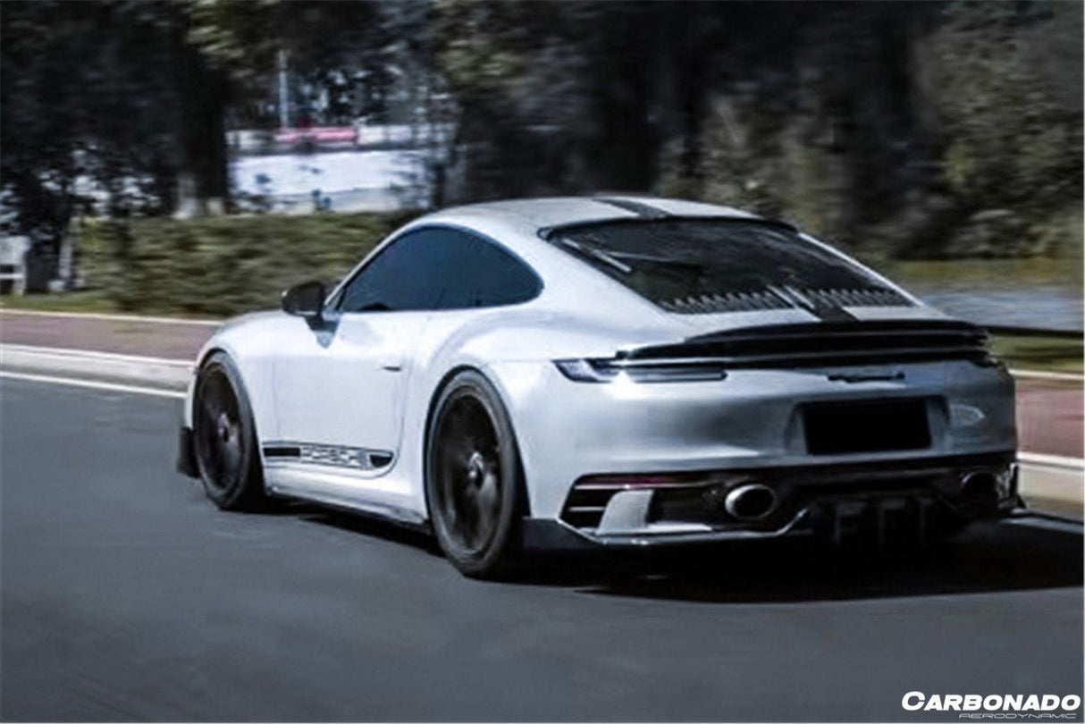2019-2024 Porsche 911 992 Carrera Targa Sport Design Bumper WP Style Dry Carbon Fiber Rear Lip