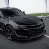 2019-2025 Chevy Camaro ZL1 1LE Track Package Front Bumper Conversion 13pcs Full Kit Flat BLK for RS Headlights