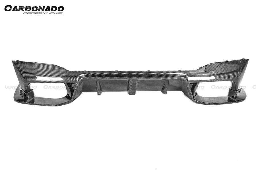 2018-2023 BMW F90 M5 D3 Style Carbon Fiber Rear Lip w/ Caps
