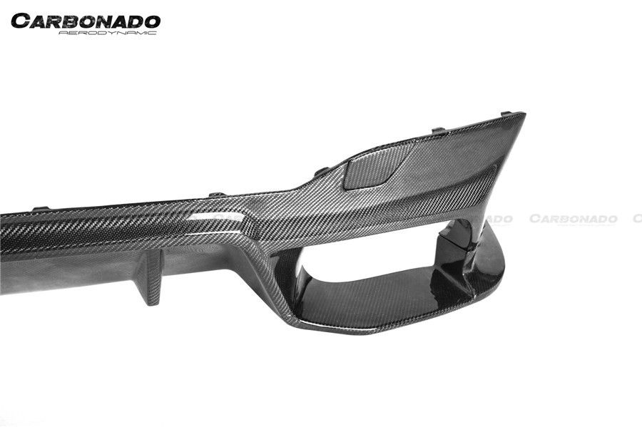 2018-2023 BMW F90 M5 D3 Style Carbon Fiber Rear Lip w/ Caps