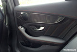 2015-2021 Mercedes Benz W205 C Class GLC X253 Carbon Fiber Interior Door Handle Cover Trim