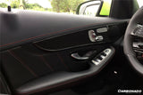 2015-2021 Mercedes Benz W205 C Class GLC X253 Carbon Fiber Interior Door Handle Cover Trim