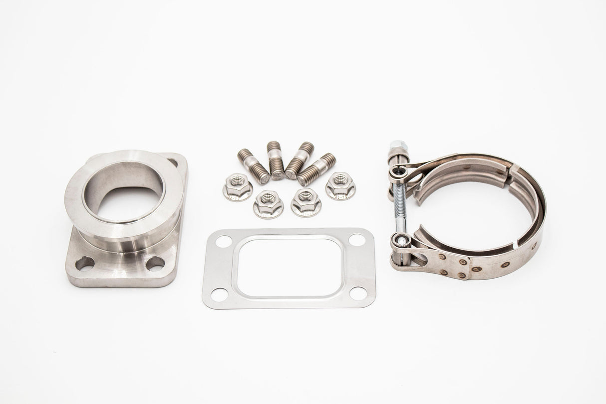 SS304 CNC Cast T3 to GT / GTX / G Series / Precision PTE Tial Turbo V-Band (VBand) Inlet Adapter Flange