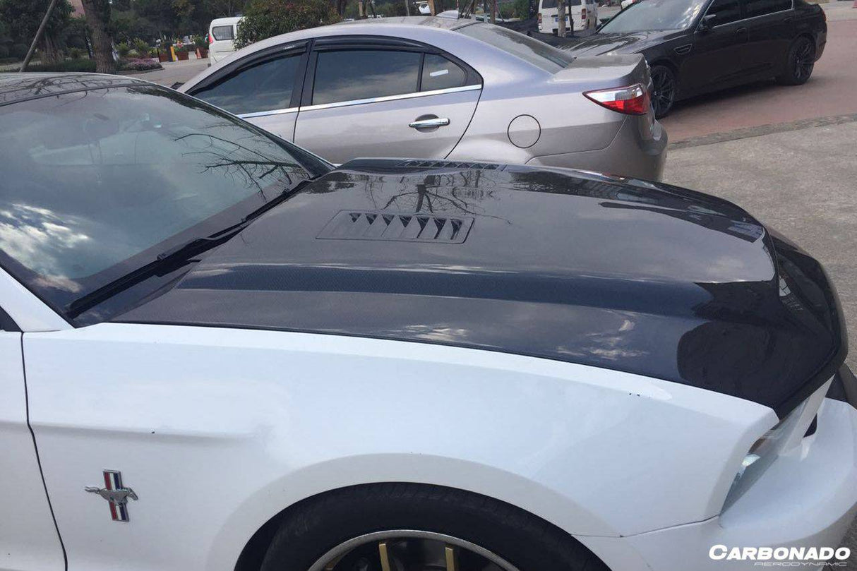 2005-2009 Ford Mustang GT V6 Black Momba BC1 Style Hood