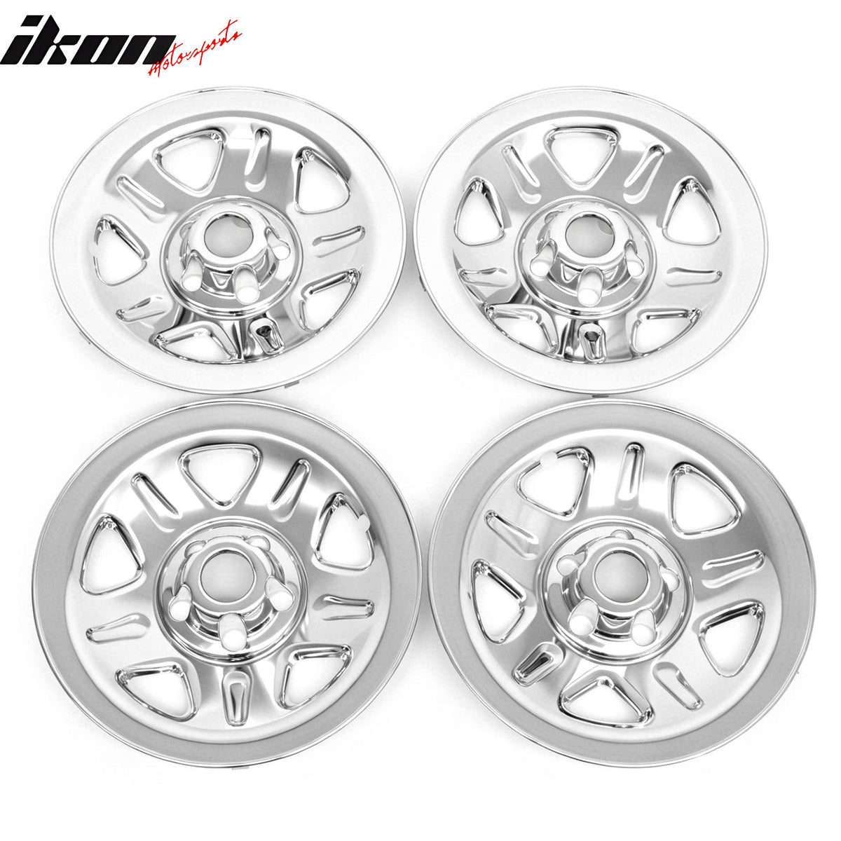 1993-2001 Jeep Cherokee 1997-2001 Wrangler Chrome 15" Wheel Covers 5 Dimpled Spokes Hubcaps Rim ABS 4PCS Set