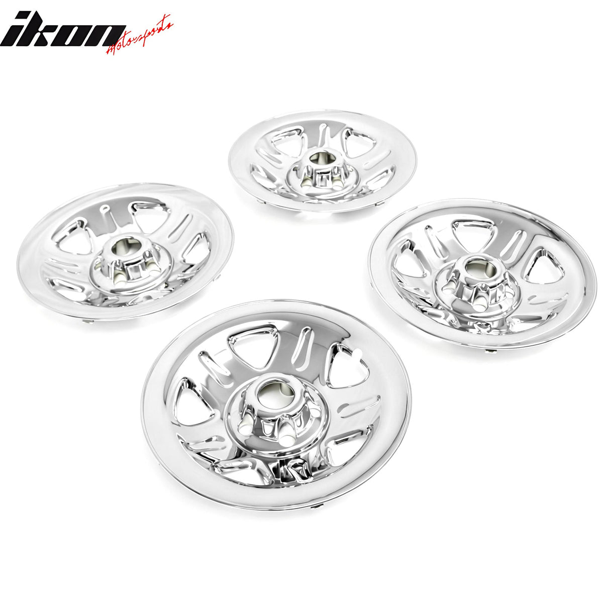1993-2001 Jeep Cherokee 1997-2001 Wrangler Chrome 15" Wheel Covers 5 Dimpled Spokes Hubcaps Rim ABS 4PCS Set